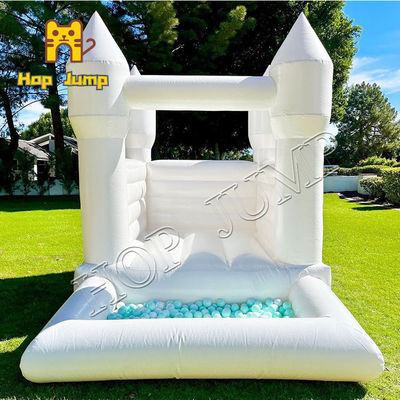 10ft 0.55mm PVC trắng Wedding Inflatable Bouncer Castle House Kids Jumper