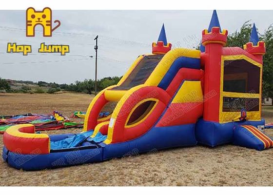 1000D Vinyl Inflatable Bounce House Trượt nước Jump Bouncer Chống cháy