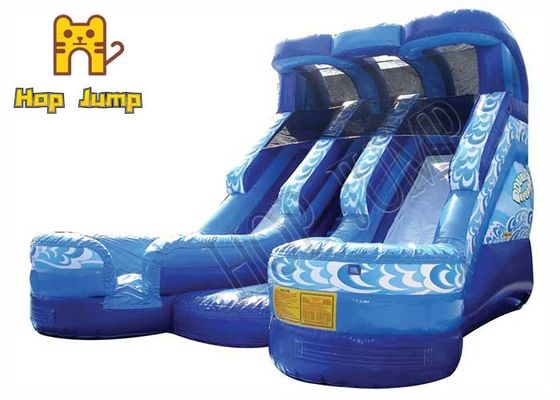 Trượt và trượt đôi bằng nhựa PVC 0,55mm với hố nước hồ bơi
