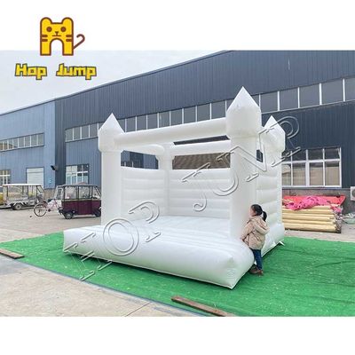 0.55mm PVC trắng cưới Inflatable Bouncer Castle 14ft 15ft
