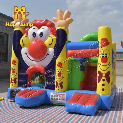 Clown Kids Inflatable Bounce House Vật liệu PVC thương mại