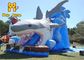 Combo cá mập bơm hơi PVC dày 0,55mm Trượt nước trả lại cho trẻ em Inflatables