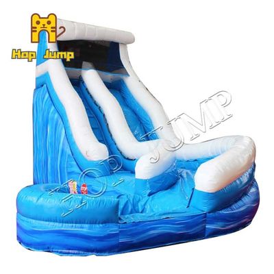 Đường cong màu xanh 18ft Trượt nước khô ướt Sử dụng thương mại Công viên nước ngoài trời