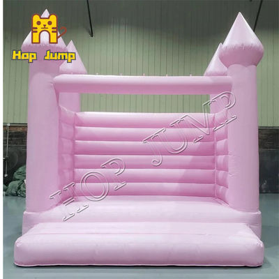 PVC Pink Wedding Inflatable Bounce House 0.55mm 13ft Castle Chống tia cực tím